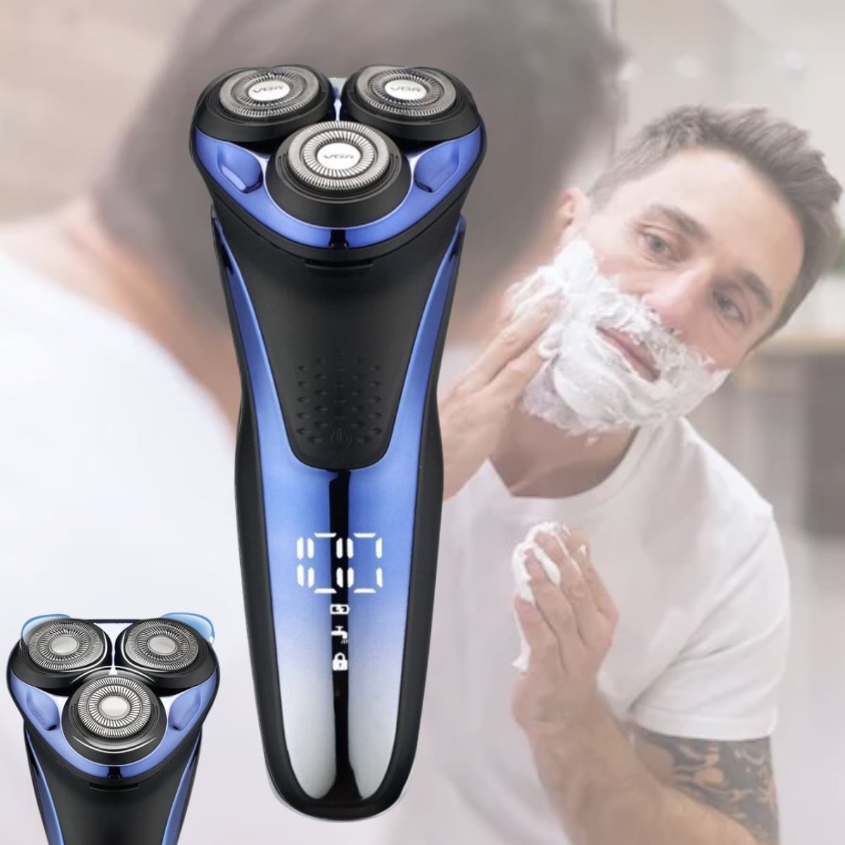 BowLift | Men’s Waterproof Electric Shaver | 3D Flexible Heads, Fast Charging & Ideal for Daily Grooming