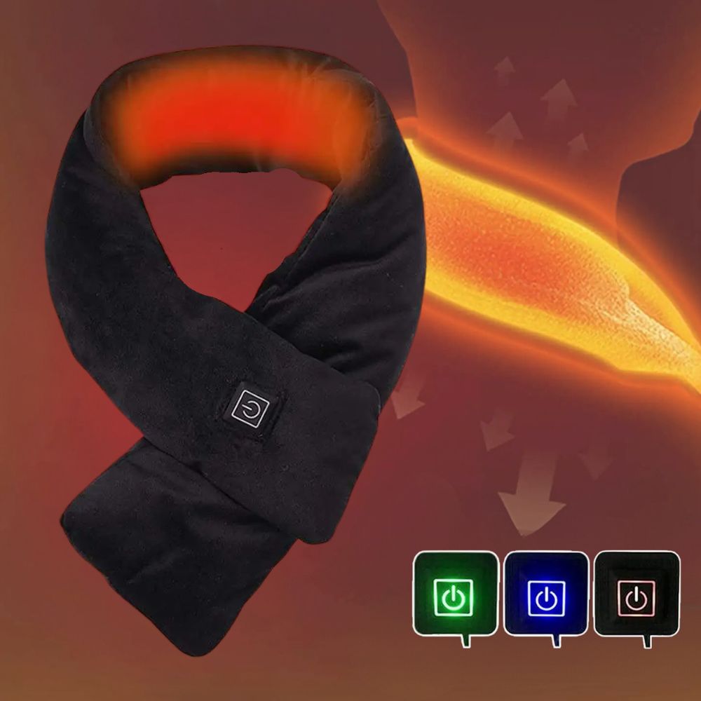 Skanto | Heated Faux Fur Scarf UK – Rechargeable USB Winter Scarf, Soft Thermal Neck Warmer