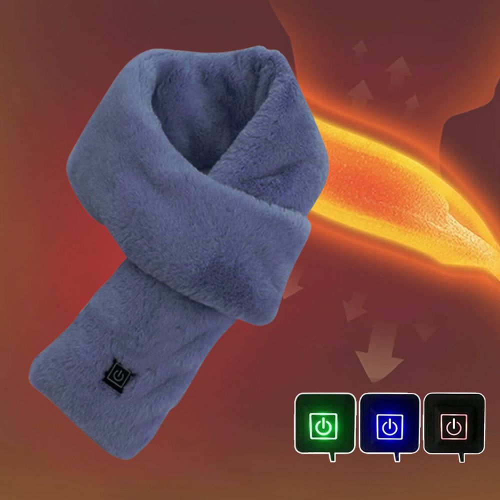 Skanto | Heated Faux Fur Scarf UK – Rechargeable USB Winter Scarf, Soft Thermal Neck Warmer