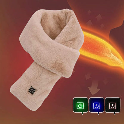 Skanto | Heated Faux Fur Scarf UK – Rechargeable USB Winter Scarf, Soft Thermal Neck Warmer