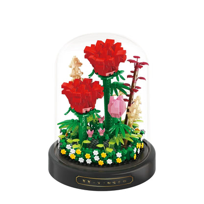 Brehn | BloomBrick DIY Micro Flower Building Blocks | Mini Brick Puzzle | Home Decoration & & Gift Idea for Kids