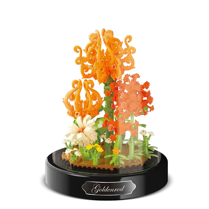 Brehn | BloomBrick DIY Micro Flower Building Blocks | Mini Brick Puzzle | Home Decoration & & Gift Idea for Kids