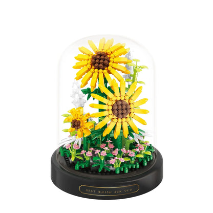 Brehn | BloomBrick DIY Micro Flower Building Blocks | Mini Brick Puzzle | Home Decoration & & Gift Idea for Kids