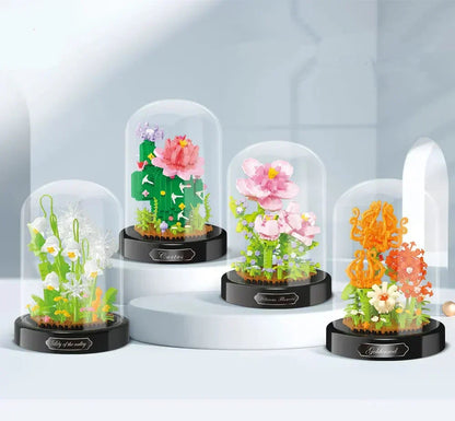 Brehn | BloomBrick DIY Micro Flower Building Blocks | Mini Brick Puzzle | Home Decoration & & Gift Idea for Kids