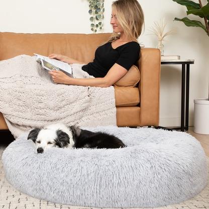 Skanto | Dog Calming Bed Soft Plus Anxiety Relief Plush Pillow