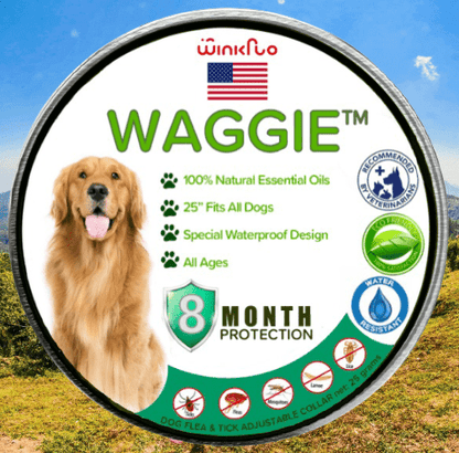 Skanto | Waggie - Natural Flea, Tick, & Mosquito Collar (Safest 8+ Months Protection)