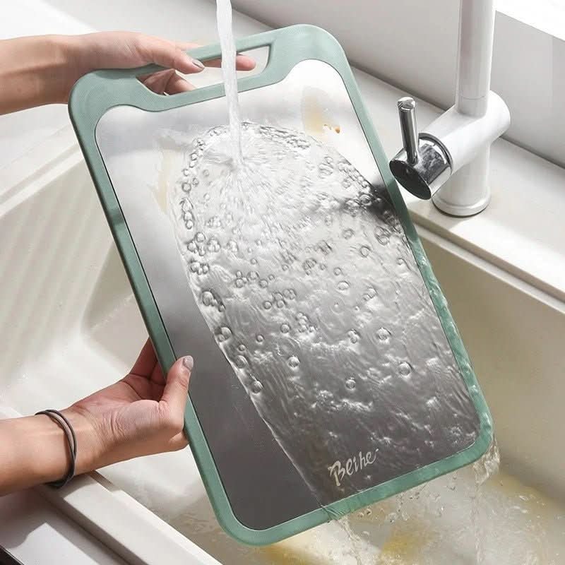 Skanto | Double-Sided Cutting Board in Stainless Steel with Non-Stick Surface and Juice Groove