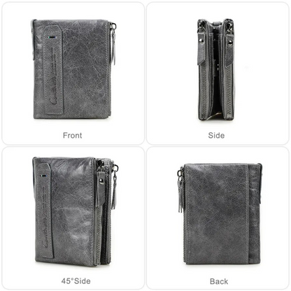 Stylish Double Zipper Wallet Bowlift