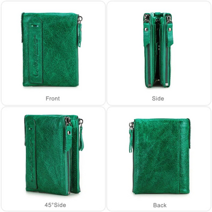 Stylish Double Zipper Wallet Bowlift