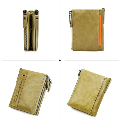 Stylish Double Zipper Wallet Bowlift
