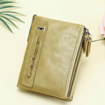 Stylish Double Zipper Wallet Bowlift