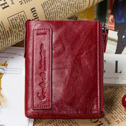 Stylish Double Zipper Wallet Bowlift