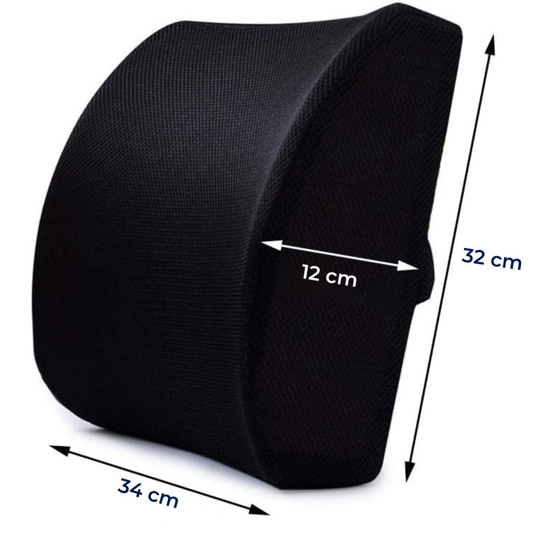 DriveEase | Lumbar Support Pillow for Car - Memory Foam Relief - Breathable Mesh - Ideal for Commuting and Long Drives Karnz
