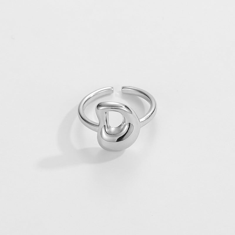 BowLift | Cute Bubble Letter Initial Ring