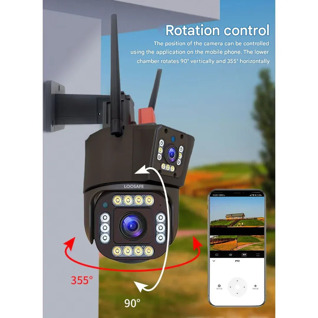 Skanto | DualGuard Solar 4K – Wireless Security Camera with Solar Panel and 360° App Control