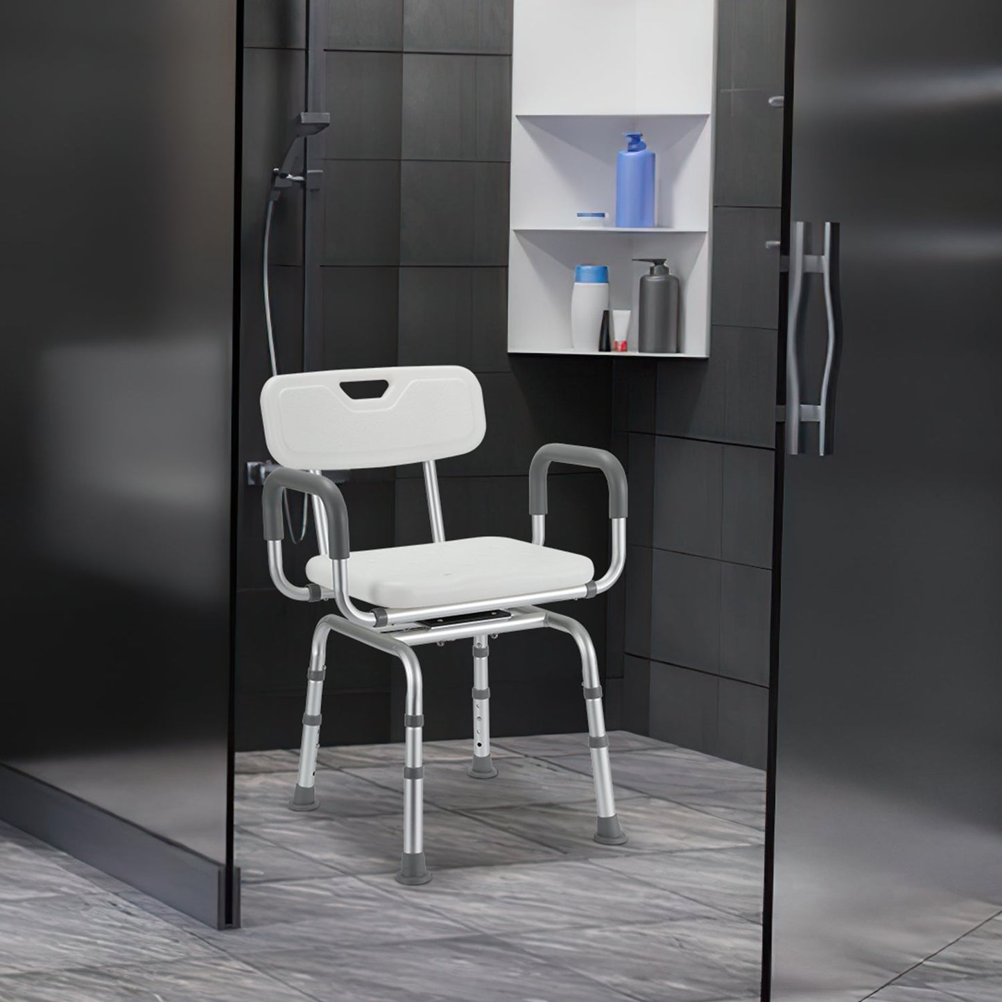 Shower chair shower stool 360° rotatable | Karnz