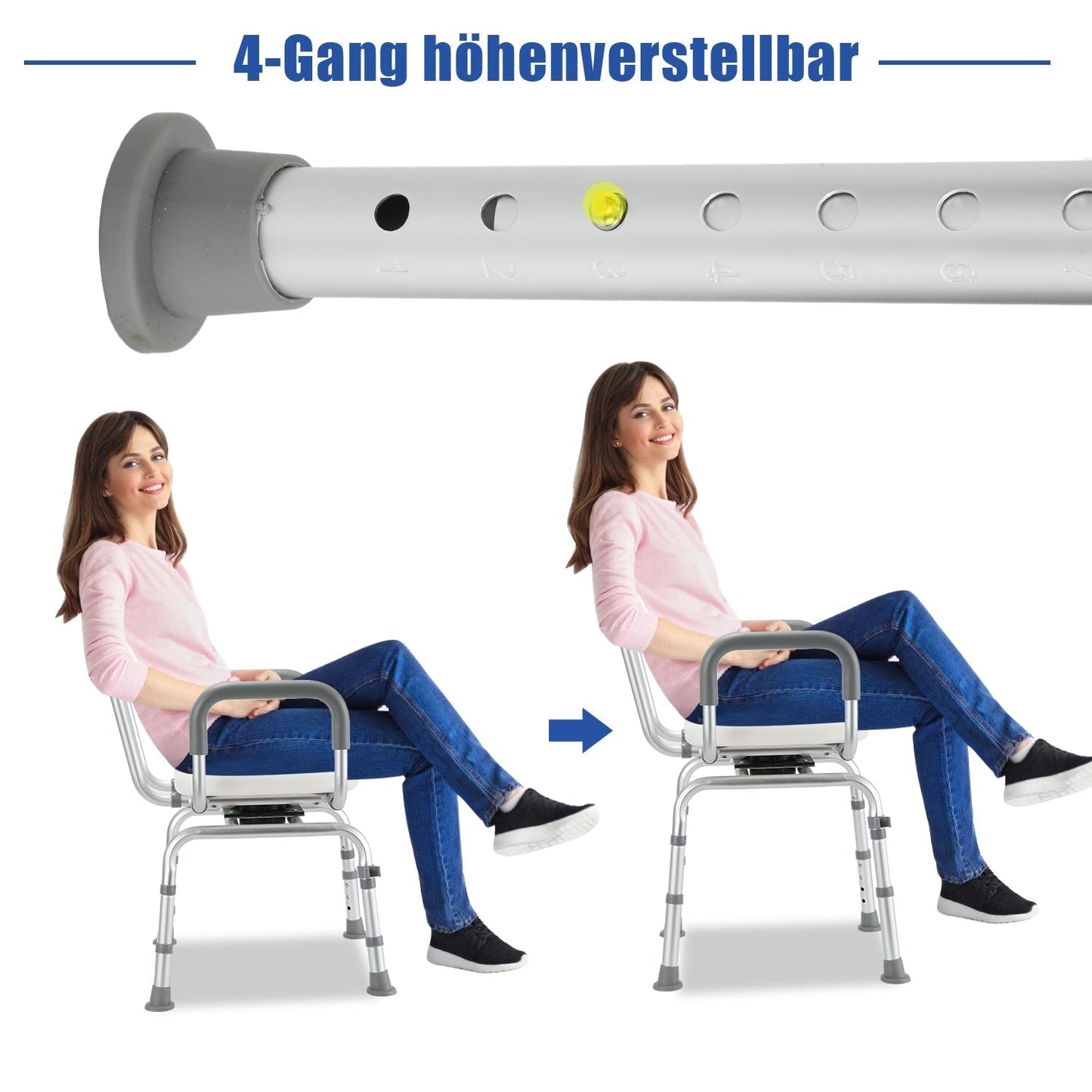 Shower chair shower stool 360° rotatable | Karnz