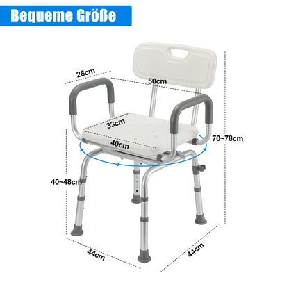 Shower chair shower stool 360° rotatable | Karnz