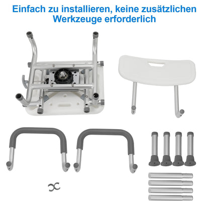 Shower chair shower stool 360° rotatable | Karnz