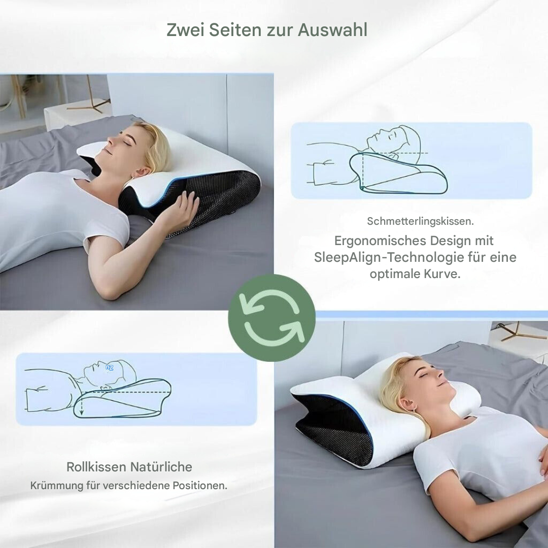 Skanto | RelaxNeck Ergonomic Memory Foam Pillow – Neck and Back Support