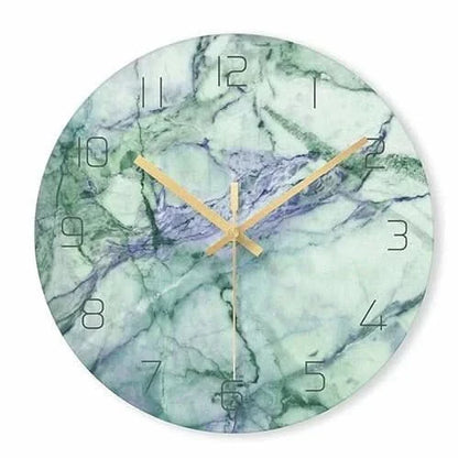 BowLift | Olive - Elegant Wall Clock with Marble Inspiration