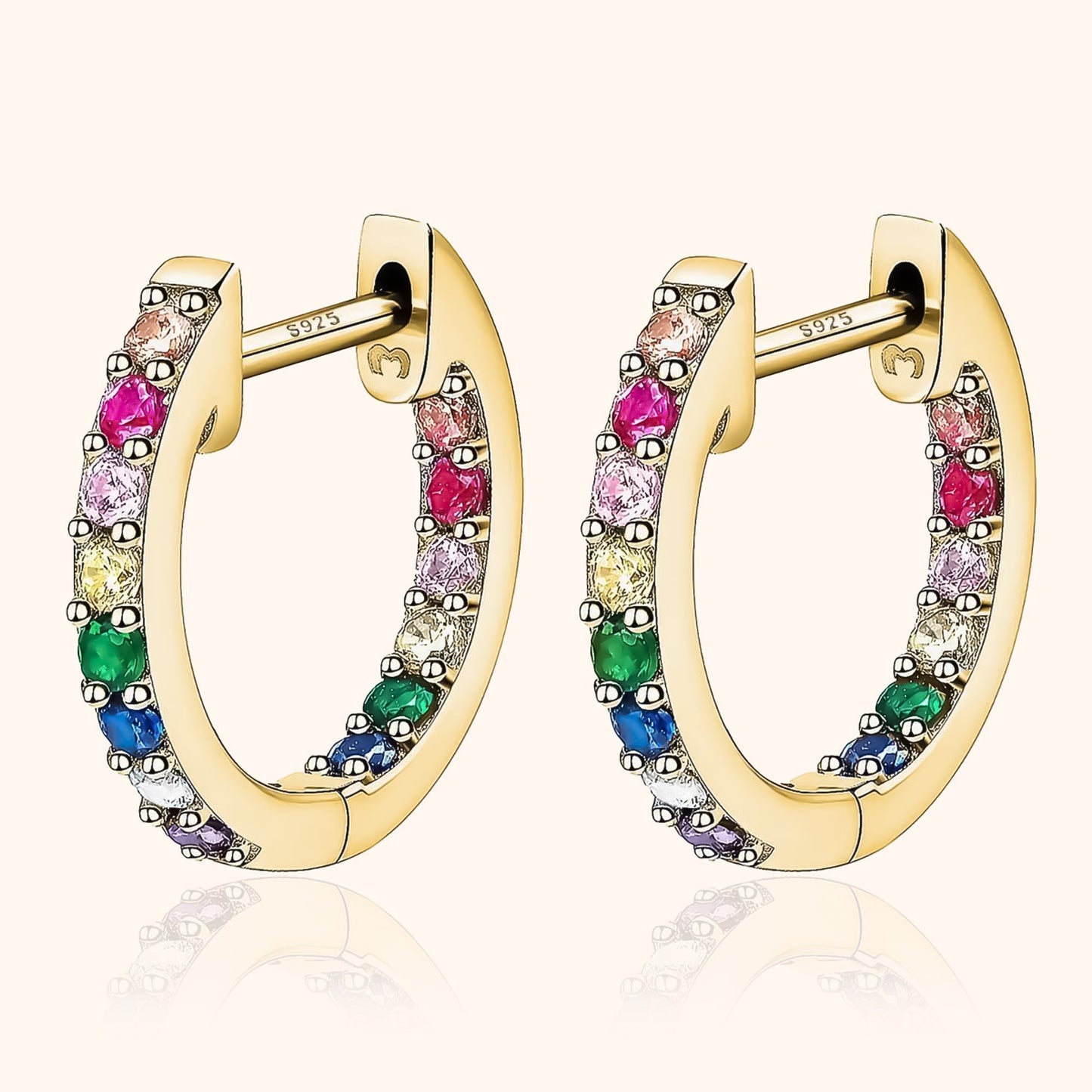 Skanto | Rainbow Hoop Earrings - Sofia