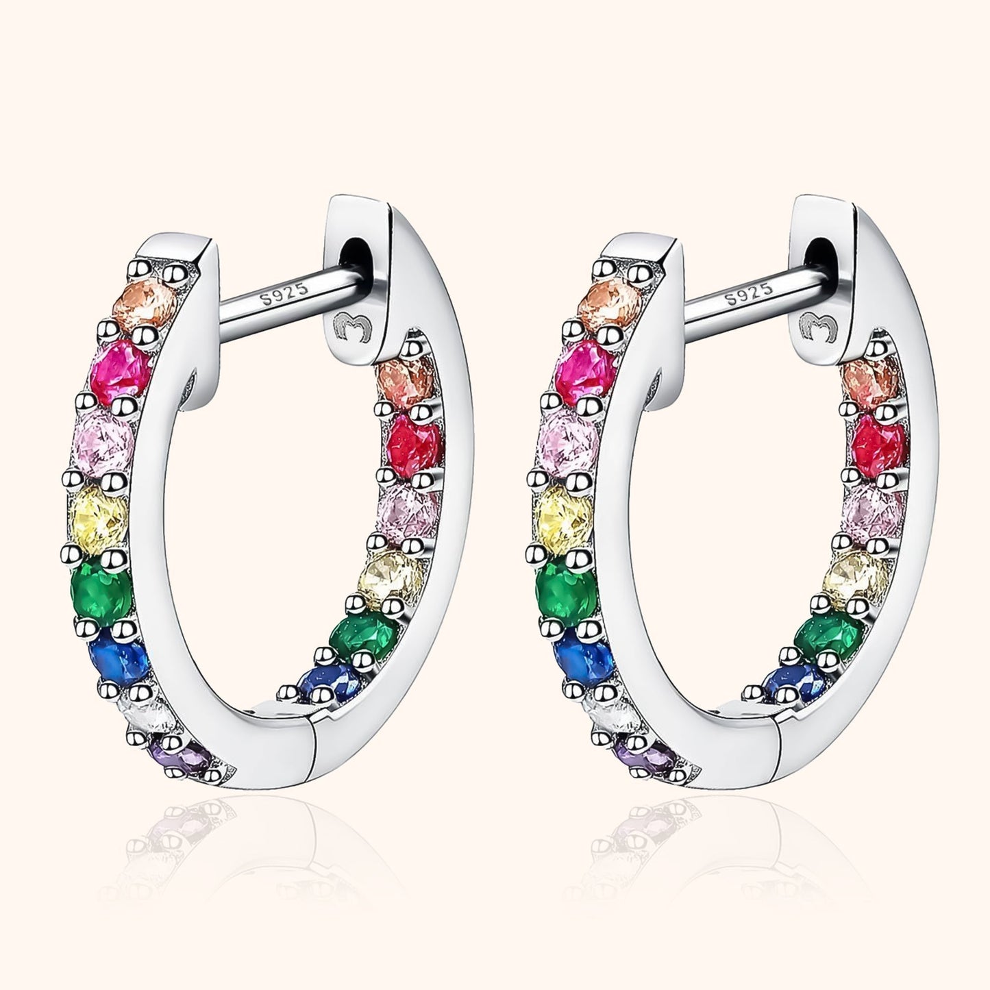 Skanto | Rainbow Hoop Earrings - Sofia