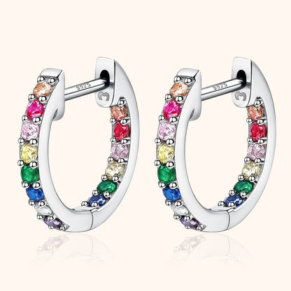 Skanto | Rainbow Hoop Earrings - Sofia