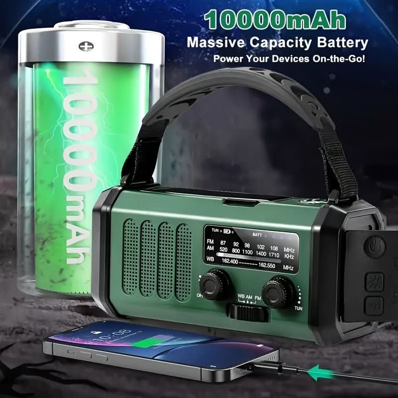 Skanto | Emergency Radio with Solar Power, Flashlight, and USB Charging