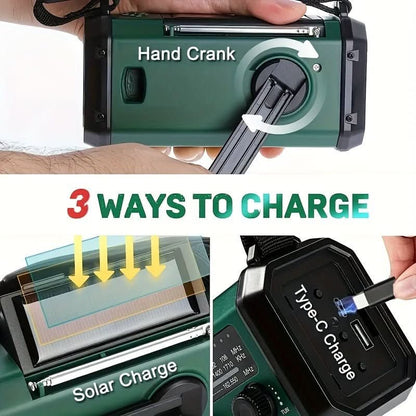 Skanto | Emergency Radio with Solar Power, Flashlight, and USB Charging