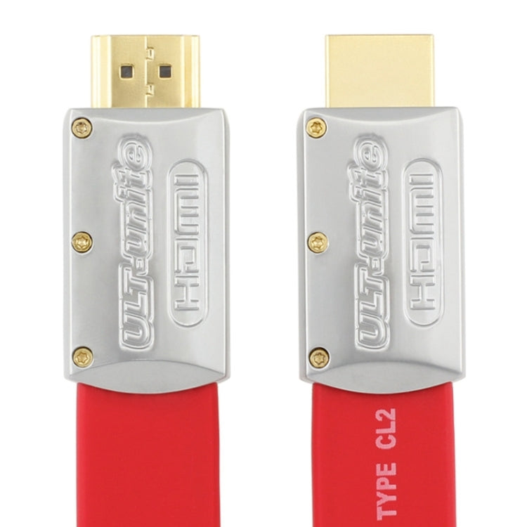 Skanto | ULT-unite 4K Ultra HD Gold-Plated HDMI to HDMI Flat Cable, Cable Length: 8m (Red)