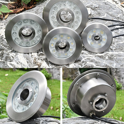 BowLift | 18W Landscape Colored Color Change Ring LED Stainless Steel Underwater Fountain Light (Colorful)