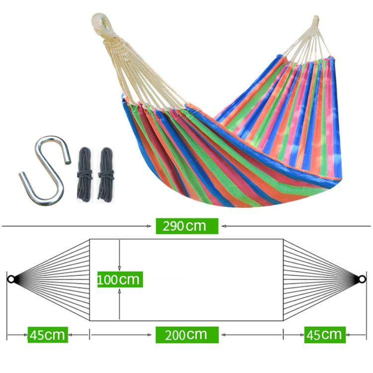 BowLift | Outdoor Double Thick Canvas Hammock Indoor Swing, Size: 200x100cm (Dark Blue)