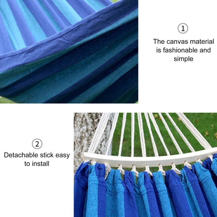 BowLift | Outdoor Double Thick Canvas Hammock Indoor Swing, Size: 200x100cm (Dark Blue)