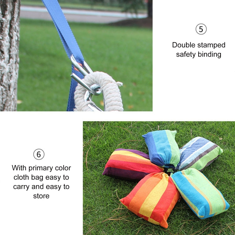 BowLift | Outdoor Double Thick Canvas Hammock Indoor Swing, Size: 200x100cm (Dark Blue)
