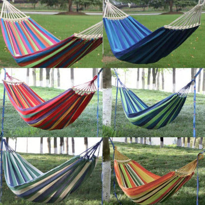 BowLift | Outdoor Double Thick Canvas Hammock Indoor Swing, Size: 200x100cm (Dark Blue)