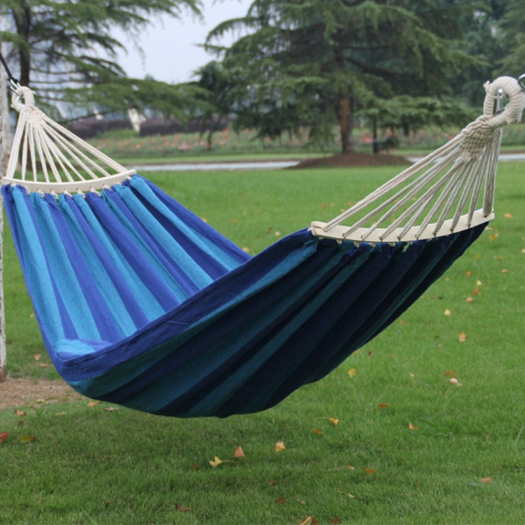 Skanto | Outdoor Double Thick Canvas Hammock Indoor Swing with Removable Arch, Size: 200x100cm (Dark Blue)