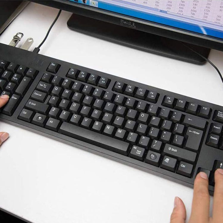 BowLift | Wired USB Left-Handed Keyboard with Dual HUB Function (Black)
