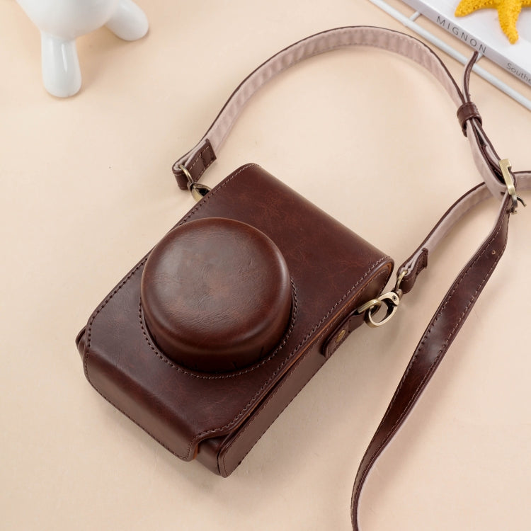 Skanto | For FUJIFILM X100VI Full Leather Camera Case with Strap (Coffee)