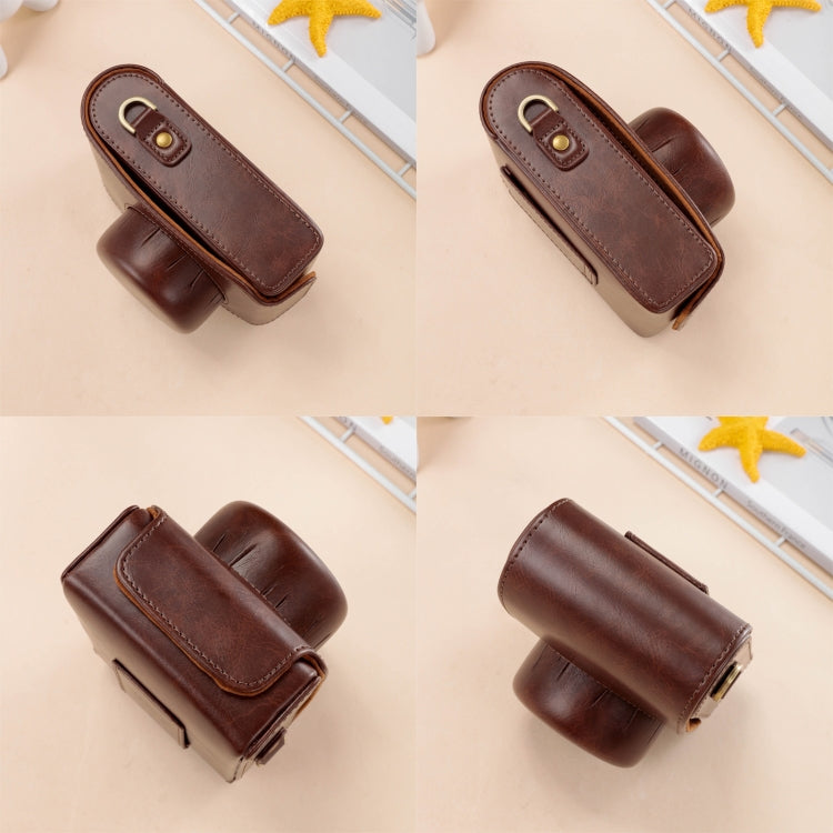 Skanto | For FUJIFILM X100VI Full Leather Camera Case with Strap (Coffee)