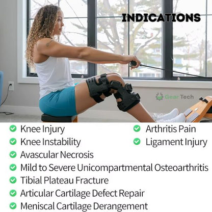 Skanto | Reduced Osteoarthritis Knee Brace | Medial and Lateral Support for Bone-on-Bone Osteoarthritis Relief, Adjustable Size for Enhanced Comfort