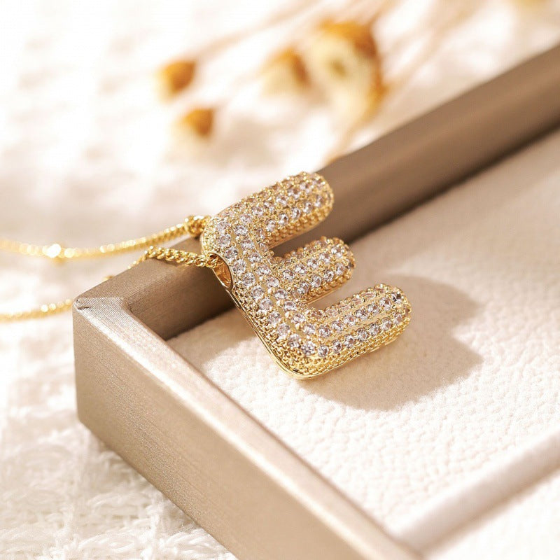 Skanto | Alphabet Diamond Pendant Necklace