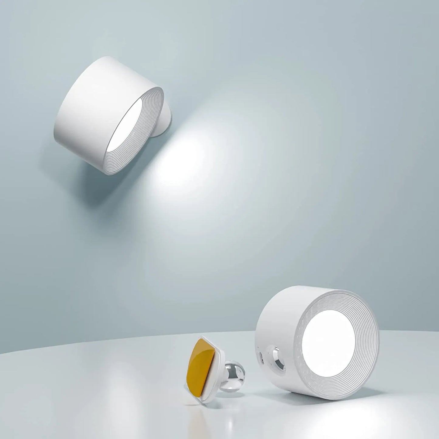 Skanto | Spotlight Thread Lamp - 360° Rotation, Dimmable, Rechargeable Wall Lamp