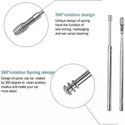 Stainless steel ear cleaning set – For safe and thorough cleaning