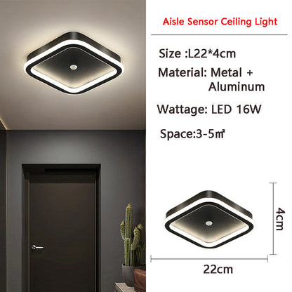 BowLift | MotionGlide PIR Motion Sensor LED Ceiling Light | Smart Lighting | Energy Efficient | Perfect for Hallway & Bathroom