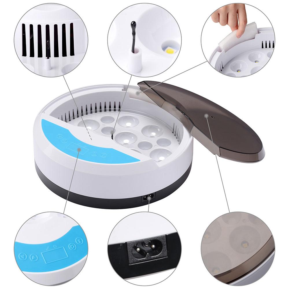 Skanto | Egg Incubator for Chicken Eggs Inkubator for Egg Hatching Chicks with Temp Control LED Chicken Hatcher