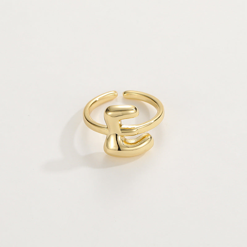 BowLift | Cute Bubble Letter Initial Ring