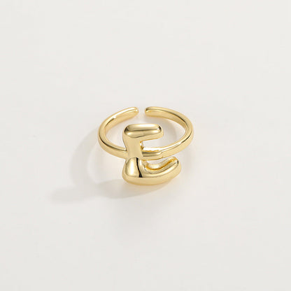BowLift | Cute Bubble Letter Initial Ring