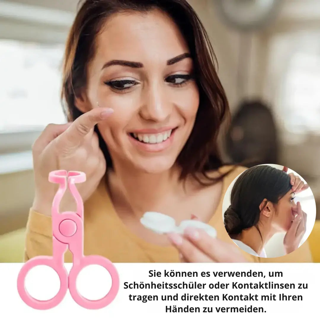 Contact lens applicator – Incl. Lid opener for soft & hard lenses