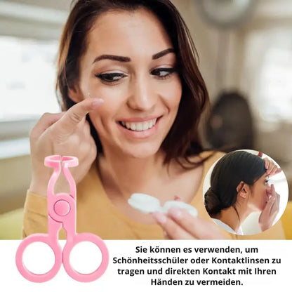 Contact lens applicator – Incl. Lid opener for soft & hard lenses